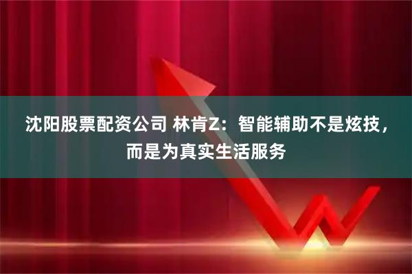 沈阳股票配资公司 林肯Z：智能辅助不是炫技，而是为真实生活服务