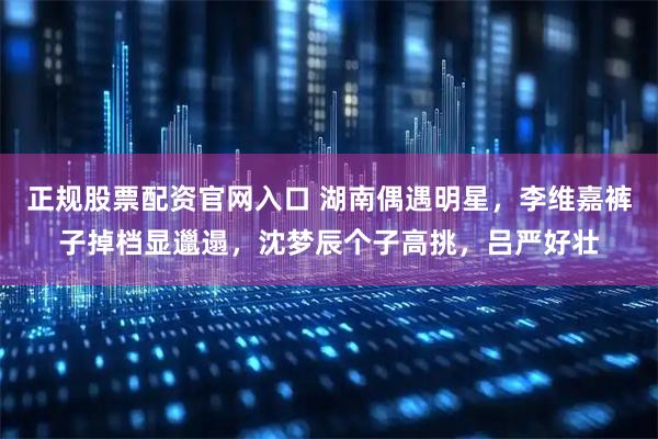 正规股票配资官网入口 湖南偶遇明星，李维嘉裤子掉档显邋遢，沈梦辰个子高挑，吕严好壮